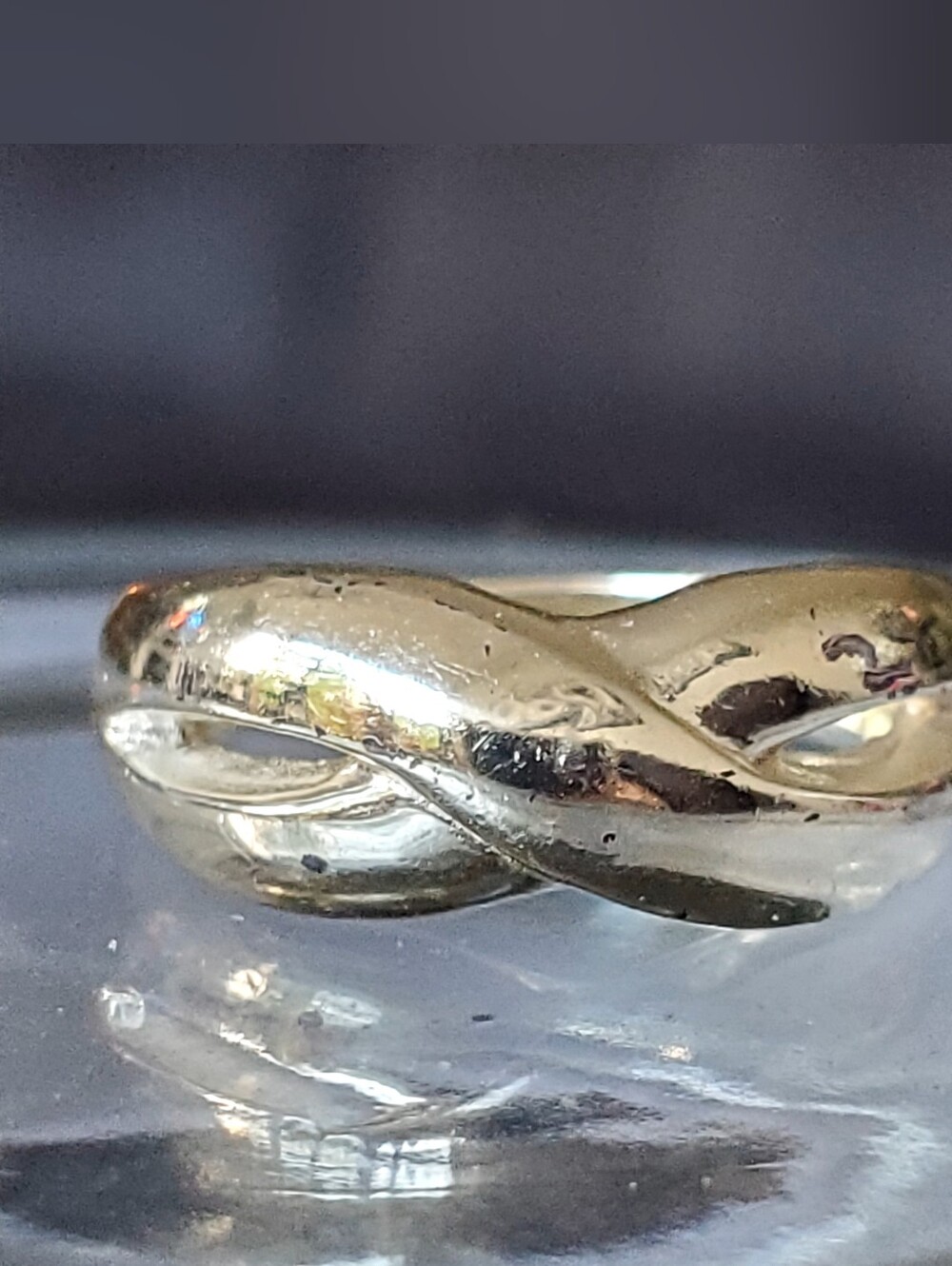 Vintage 925 Sterling Silver Designer Crossover Ring